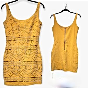 ✨️3/$30✨️Mustard Stretch Mini Dress